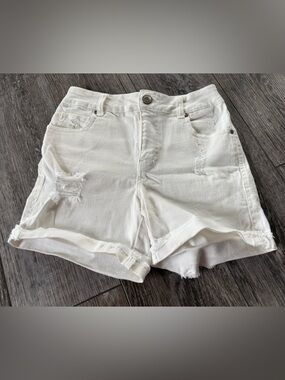 Maurices High-Rise Distressed Cuffed Denim Shorts- Size 2
